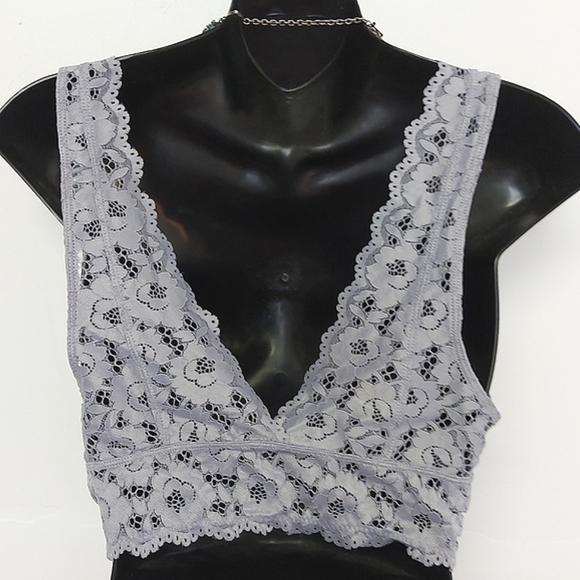 Grey Lace Bra Top, Size XL NWOT - Picture 4 of 15